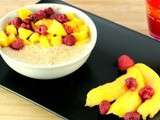 Porridge mangue et framboises