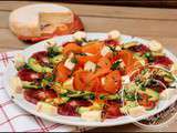 Salade de carottes, avocat, orange et reblochon