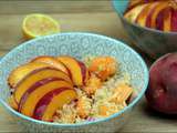 Salade de quinoa à la nectarine au melon et basilic