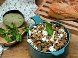 Salade de quinoa aux aubergines et à la feta