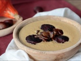 Soupe au potiron, châtaignes et boudin noir