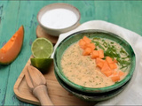 Soupe glacée melon et coco