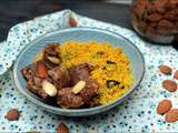 Tajine de dinde aux amandes et boulghour aux fruits secs