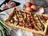 Tarte aux asperges vertes, ricotta et jambon de Parme