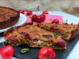 Tarte aux cerises et pistaches