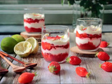 Verrines de fraises au citron vert