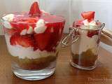 Cheesecake Fraise Rhubarbe en Verrine