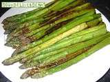 Asperges vertes roties :