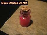 Bijoux petite fiole de confiture de fraises :