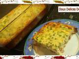 Clafoutis au jambon / petits pois :