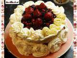 Entremet aux fruits rouges et meringues :