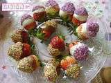 Fraises aux 2 chocolats :