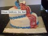 Gâteau pour un jeune couple de mariés :