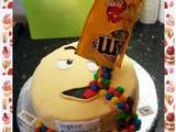 Gravity cake m&m's :