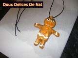 Pendentif bonhomme pain d'épices :