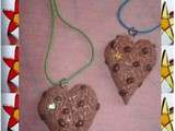 Pendentifs cookies au chocolat :