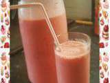 Smoothie aux fraises et sirop de nougat :