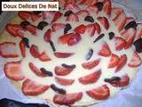 Tarte au chocolat blanc et fraises :