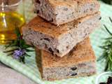 Focaccia aux olives et aux herbes de provence