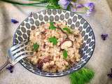 Risotto d'orge et champignons shitake