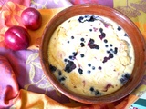 Clafoutis aux pêches et aux myrtilles