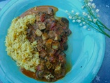 Curry d'aubergines au garam masala et tofu grillé