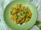 Curry de fèves, légumes et tofu