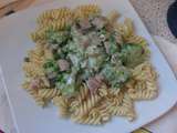 Fusilli aux brocolis et petits pois