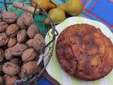 Gâteau aux poires et aux noix