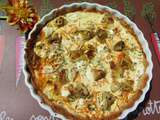 Tarte aux carottes, artichauts et chèvre