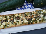 Tarte aux courgettes, champignons et feta