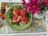 Tomates farcies au chèvre et basilic