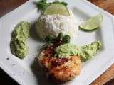 Blancs de poulet grilles et sauce a l'avocat