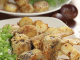 Boudin noir aux chataignes pane, garniture d'automne