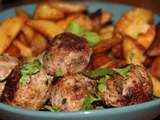 Boulettes de boeuf a la coriandre fraiche et au gingembre