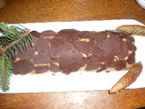 Buche pralinee aux marrons et aux kumquats