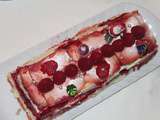 Buche tiramisu cranberries, framboises et poires