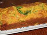 Cake aux crevettes, avocat, coriandre et curcuma