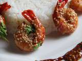 Crevettes caramelisees