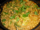 Curry vegetarien aux deux choux et aux pois chiches