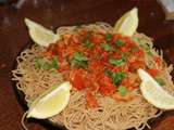 Eminces de veau au citron et a la tomate