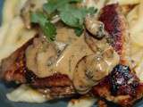 Escalopes de veau farcies aux champignons