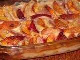 Gratin de peches a la creme d’amandes