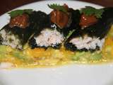 Makis de crabe, tartare mangue avocat