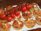 Muffins lardons, brie, comte et herbes fraiches