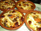 Petits gratins de poireaux et pommes de terre au fromage de raclette