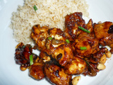 Poulet kung pao, riz au jasmin