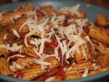 Rigatoni aux legumes et boeuf hache