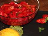 Salade de fraises a l'orientale