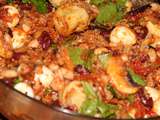 Salade surprise coeurs d'artichauts, quinoa, haricots rouges et blancs, champignons, mozzarella et concassee de tomates